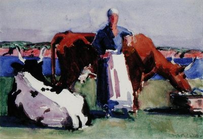 Milkmaid, Iona by Francis Campbell Boileau Cadell
