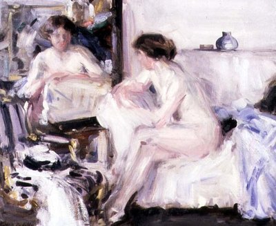 Nude Seated on a Sofa by Francis Campbell Boileau Cadell
