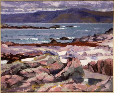 Sound of Iona, the Burg from the north shore by Francis Campbell Boileau Cadell