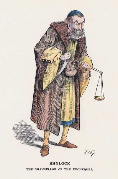 Shylock, The Chancellor of the Exchequer by Francis Carruthers Gould
