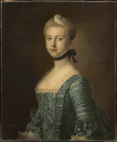 Miss C. Walpole, Afterwards Countess Dysart (one of pair) by Francis Cotes