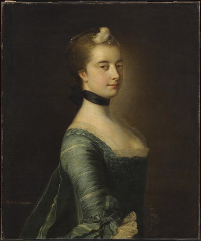 Miss Walpole, Afterwards the Hon. Mrs. Keppel (one of pair) by Francis Cotes