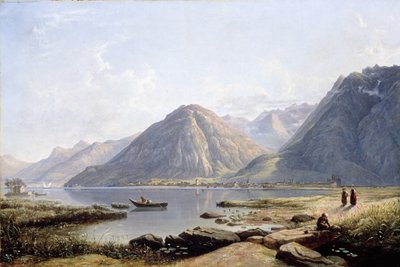 View of Lake Geneva with the Town of Villeneuve, 1836 by Francis Danby