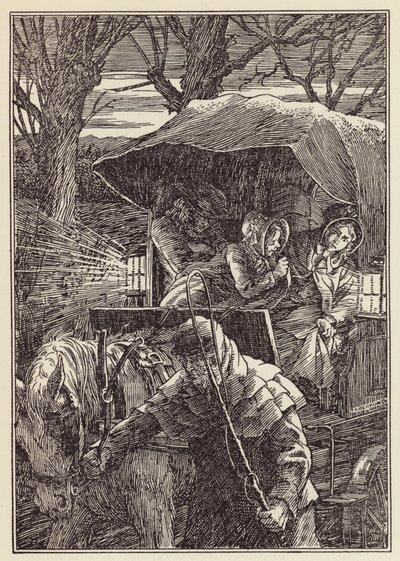 Illustration for The Cricket on the Hearth by Charles Dickens by Francis Donkin Bedford