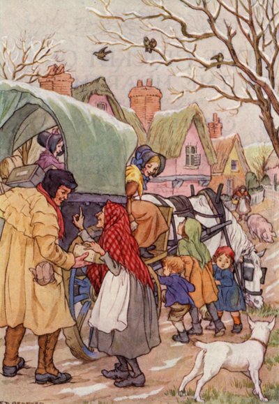 Illustration for The Cricket on the Hearth by Charles Dickens by Francis Donkin Bedford