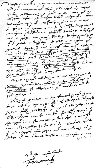 Letter to William Cecil, Lord Burghley, Lord High Treasurer, Written on Board His Flagship, 