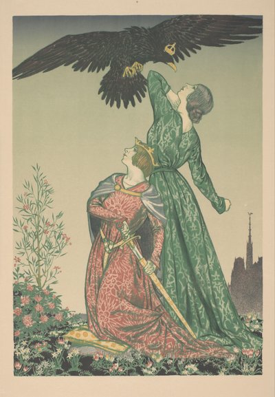 Two Women Attacked and a Crowned Eagle by Francis Ernest Jackson