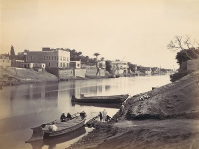 Banks of the Nile at Cairo, ca. 1857, printed 1870s by Francis Frith