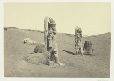 Colossi and Sphinx at Wady Saboua, Nubia by Francis Frith