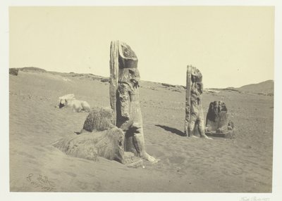 Colossi and Sphynx at Wady Saboua, Nubia, 1857 by Francis Frith