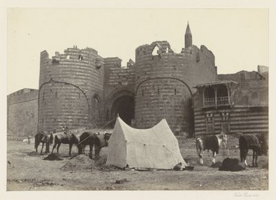 View of Bab al-Azab, gate to the citadel of Cairo by Francis Frith