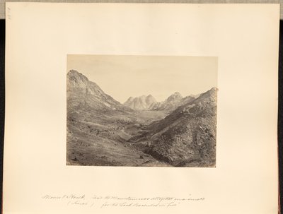 Mount Horeb (Sinai), and the mountain was altogether on a smoke, for the Lord descended in fire by Francis Frith