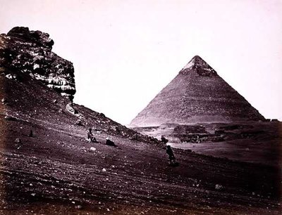 Second Pyramid at El-Geezah, from the South East by Francis Frith