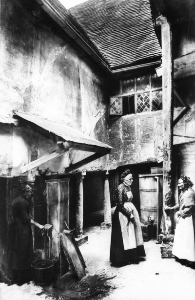 The Interior Courtyard of The Biggin, Hitchen by Francis Frith