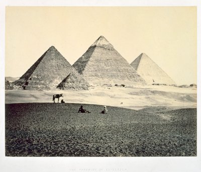 The Pyramids of El-Geezeh from the South West, Egypt, 1858 by Francis Frith