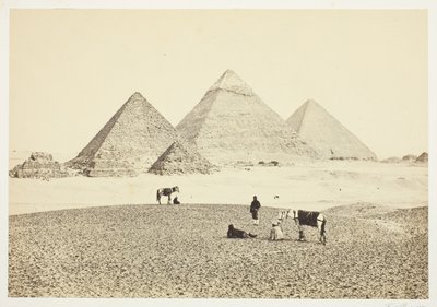 The Pyramids of El Geezeh, from the Southwest by Francis Frith