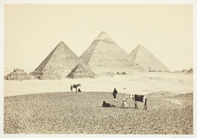 The Pyramids of El Geezeh, from the Southwest, 1857 by Francis Frith