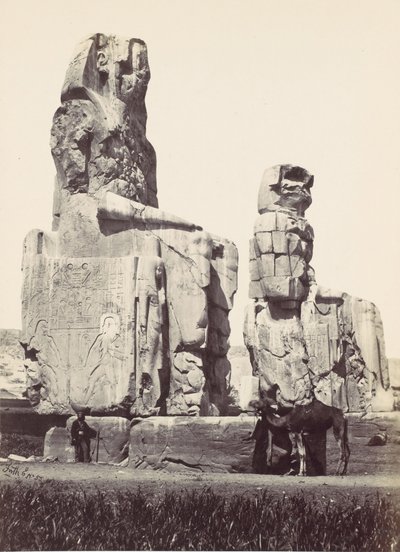 The Statues of Memnon, Plain of Thebes by Francis Frith