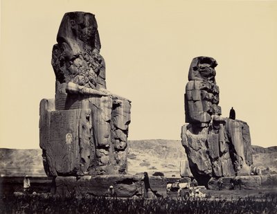 The Statues of the Plain, Thebes by Francis Frith