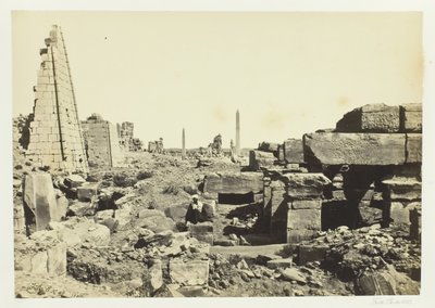 View at Karnac, from the Granite Pylon, 1857 by Francis Frith