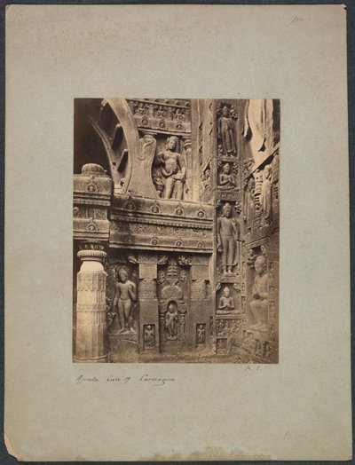 Ajinta Cave No. 19, 1850s-1870s by Francis Frith and Co.