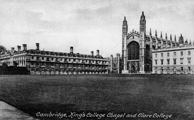 Kings College Chapel and Clare College, Cambridge, Cambridgeshire by Frith and Co