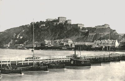 The Fortress of Ehrenbreitstein on the Rhine, Germany by Frith and Co