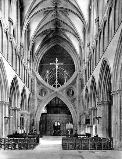 The Nave, Wells Cathedral, Somerset, England by Frith and Co