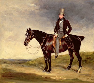 John Hay-Mackenzie on his Dark Bay Cob by Francis Grant