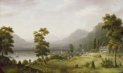 Carters Tavern at the Head of Lake George by Francis Guy
