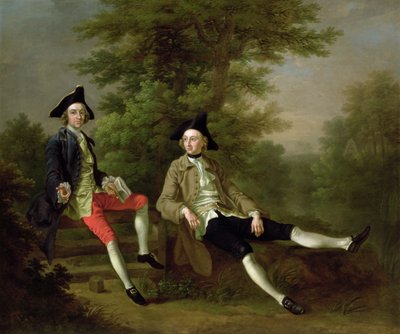 Portrait of David Garrick and William Windham of Felbrigg, c.1745 by Francis Hayman