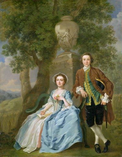 Portrait of George and Margaret Rogers (detail) by Francis Hayman