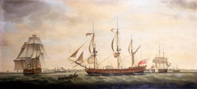 Three Views of the Indiaman Ship 