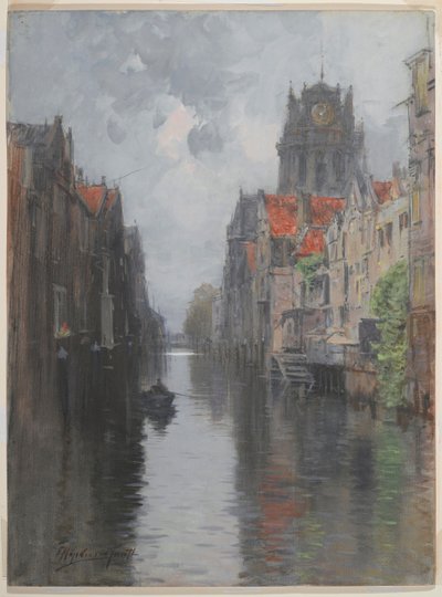 Behind the Groote Kirk, Dordrecht, c.1880s by Francis Hopkinson Smith