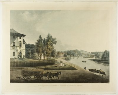 A View Looking Up the River Thames to Richmond Bridge by Francis Jukes