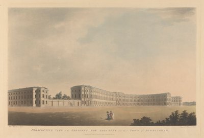Perspective View of the Crescent Now Erecting Near the Town of Birmingham by Francis Jukes
