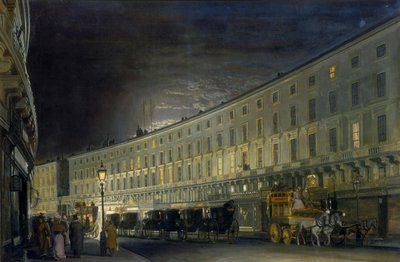 The Regent Street Quadrant at Night by Francis LM Forster