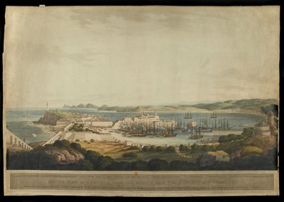South View of Corunna from the Heights near the Convent of St. Margaret, engraved by H. Merke, published in 1809 by Francis Lee