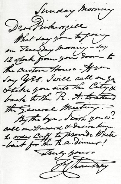 A Letter from Francis Leggatt Chantrey by Francis Legatt Chantrey