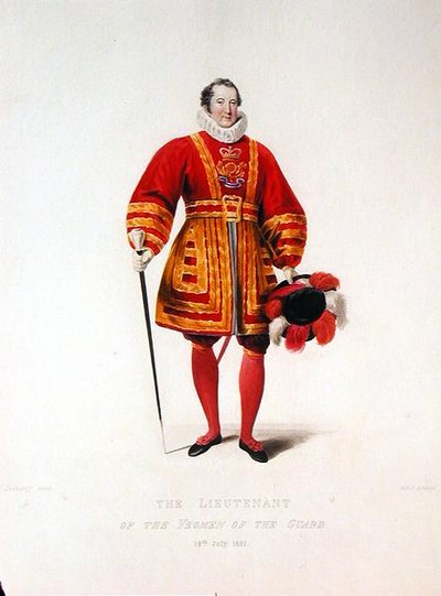 The Lieutenant of the Yeoman of the Guard by Francis Phillip (after) Stephanoff