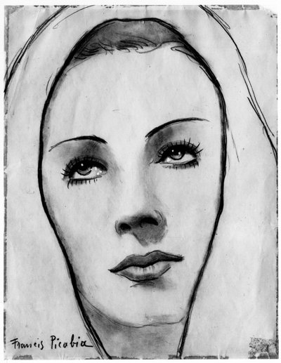 Face of Woman in the Veil by Francis Picabia