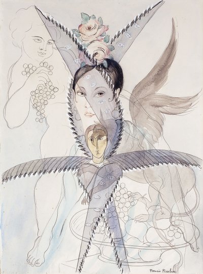 Transparency - Head and Winged Horse by Francis Picabia