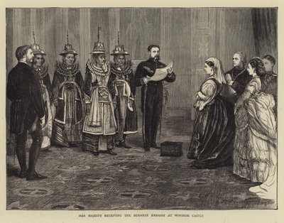 Her Majesty receiving the Burmese Embassy at Windsor Castle by Francis S. Walker
