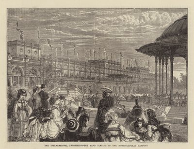 The International Exhibition, the Band Playing in the Horticultural Gardens by Francis S. Walker