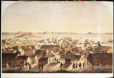 A General View of San Francisco, published by M und N Hanhart, c.1850-52 by Francis Samuel Marryat
