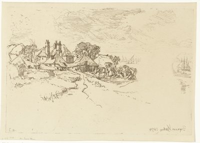 The Farm in Essex (An Essex Farm) by Francis Seymour Haden (Sir) (signed by artist)