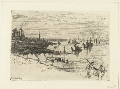 Inn on the Thames by Francis Seymour Haden (Sir) (signed by artist)