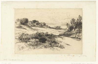 Hilly Landscape near Swanage by Francis Seymour Haden (Sir) (signed by artist)