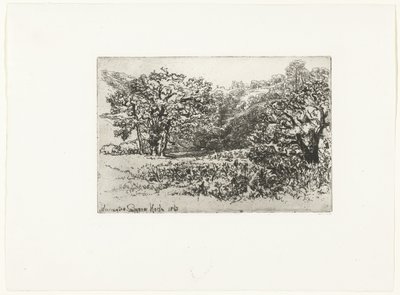 Landscape with a Herd of Animals by Francis Seymour Haden (Sir) (signed by artist)