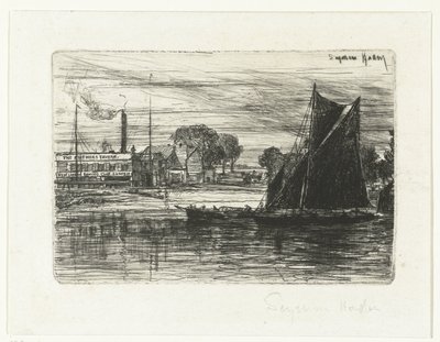 West London Rowing Club by Francis Seymour Haden (Sir) (signed by artist)